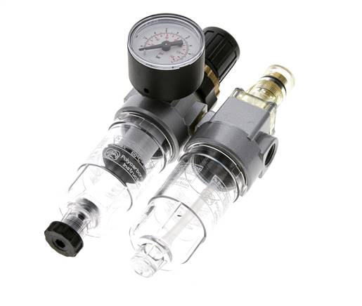 FRL 2-Delig G1/4'' 350l/min 0.5-6.0bar/7-87psi Semi-Automatisch Polycarbonaat Standaard 0