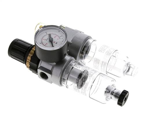 FRL 2-Delig G1/4'' 350l/min 0.5-10.0bar/7-145psi Semi-Automatisch Polycarbonaat Standaard 0