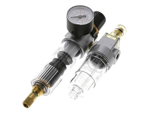 FRL 2-Delig G1/8'' 350l/min 0.5-6.0bar/7-87psi Auto Polycarbonaat Standaard 0