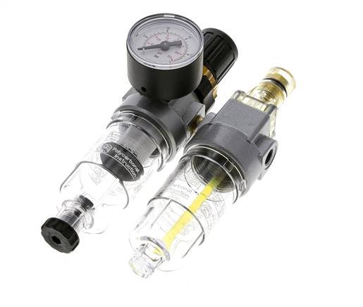 FRL 2-Delig G1/8'' 350l/min 0.5-16.0bar/7-232psi Semi-Automatisch Polycarbonaat Standaard 0