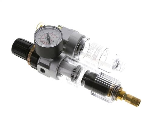 FRL 2-Delig G1/8'' 350l/min 0.5-6.0bar/7-87psi Auto Polycarbonaat Standaard 0