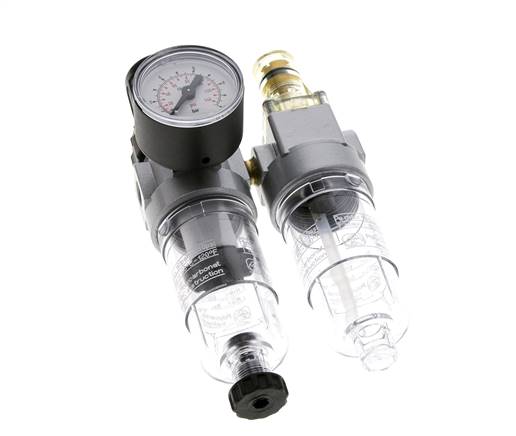 FRL 2-Delig G1/8'' 350l/min 0.5-6.0bar/7-87psi Semi-Automatisch Polycarbonaat Standaard 0