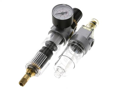 FRL 2-Delig G1/4'' 350l/min 0.5-16.0bar/7-232psi Auto Polycarbonaat Standaard 0