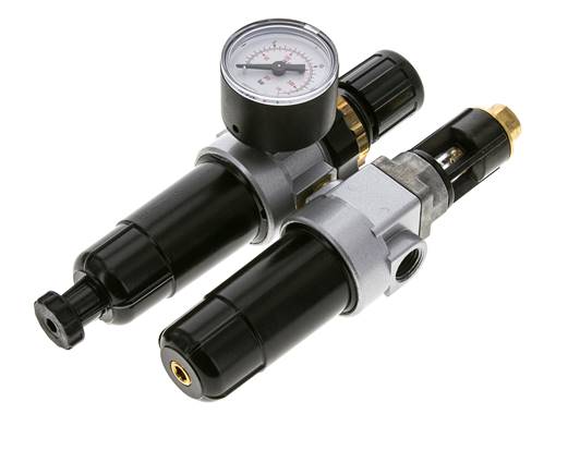 FRL 2-Delig G1/4'' 350l/min 0.5-10.0bar/7-145psi Semi-Auto Metalen Standaard 0