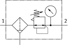 Festo Filterregelaar G1/4'' 0,5-12bar 1400l/min 40µm Mini - 159631