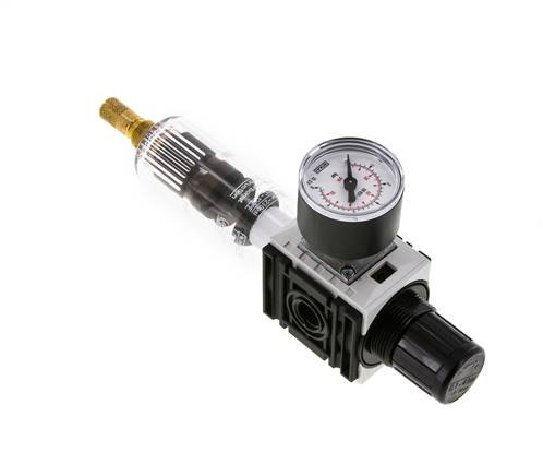 Filter-Regelaar G1/4'' 1000l/min 0,2-4,0bar/3-58psi 40 mm Manometer Futura 0