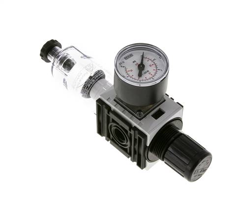 Filter-Regelaar G1/4'' 1000l/min 0,2-4,0bar/3-58psi 40 mm Manometer Futura 0