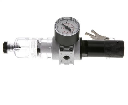 Filter-Regelaar G1/8'' 1450l/min 0,1-3,0bar/1-44psi 40 mm Manometer Cilinderlock Multifix 0