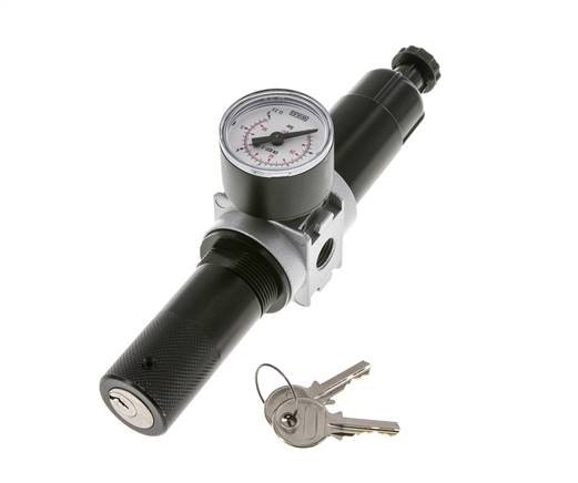 Filter-Regelaar G1/4'' 1450l/min 0,1-3,0bar/1-44psi 40 mm Manometer Cilinderlock Multifix 0