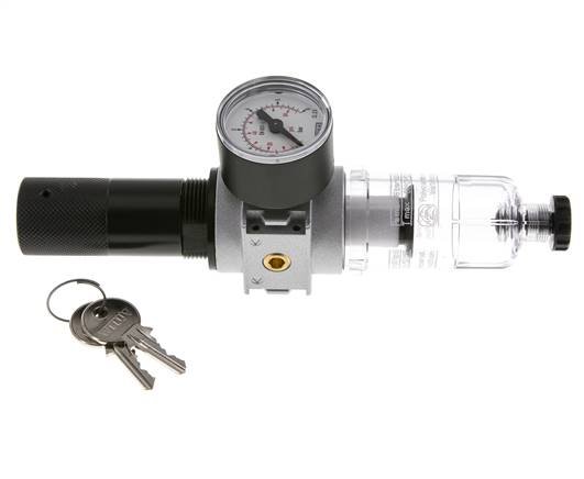 Filter-Regelaar G1/8'' 1450l/min 0,1-3,0bar/1-44psi 40 mm Manometer Cilinderlock Multifix 0