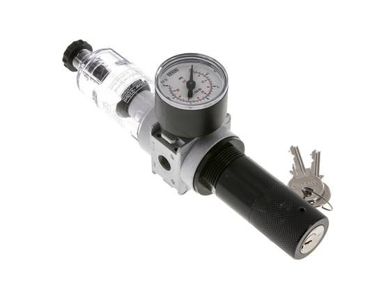 Filter-Regelaar G1/8'' 1450l/min 0,1-3,0bar/1-44psi 40 mm Manometer Cilinderlock Multifix 0