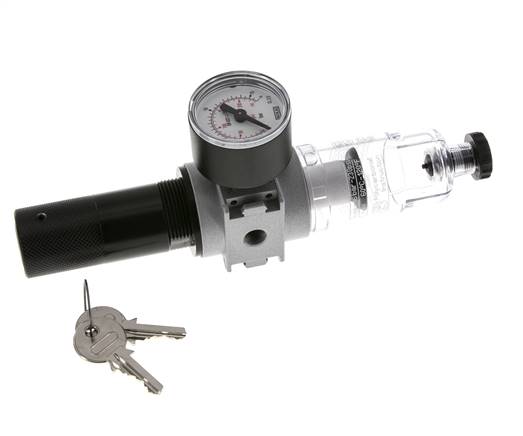 Filter-Regelaar G1/8'' 1450l/min 0,5-10,0bar/7-145psi 40 mm Manometer Cilinderlock Multifix 0