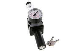 Filter-Regulator G3/8'' 1600l/min 0.2-6.0bar/3-87psi Semi-Auto Cilinderslot Polycarbonaat Multifix 1