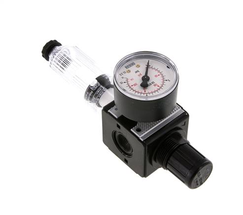 Filter-Regulator G3/8'' 1600l/min 0.5-10.0bar/7-145psi Semi-Auto Polycarbonaat Multifix 1