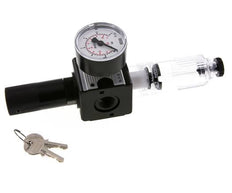 Filter-Regulator G3/8'' 1600l/min 0.1-3.0bar/1-44psi Semi-Auto Cilinderslot Polycarbonaat Multifix 1