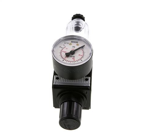 Filter-Regulator G3/8'' 1600l/min 0.5-10.0bar/7-145psi Semi-Auto Polycarbonaat Multifix 1