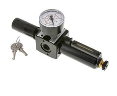 Filter-Regulator G3/8'' 1600l/min 0.5-16.0bar/7-232psi Semi-Auto Cilinderslot Metaal Multifix 1
