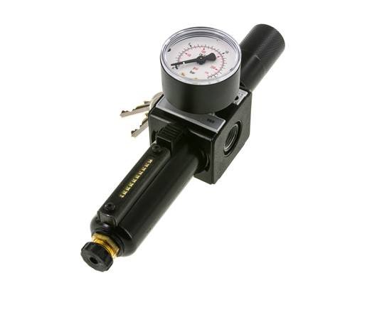 Filter-Regulator G3/8'' 1600l/min 0.5-10.0bar/7-145psi Semi-Auto Cilinder Vergrendeling Metaal Multifix 1