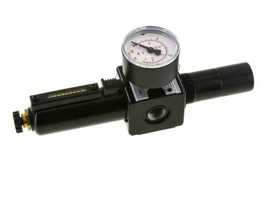 Filter-Regulator G3/8'' 1600l/min 0.5-10.0bar/7-145psi Semi-Auto Cilinder Vergrendeling Metaal Multifix 1