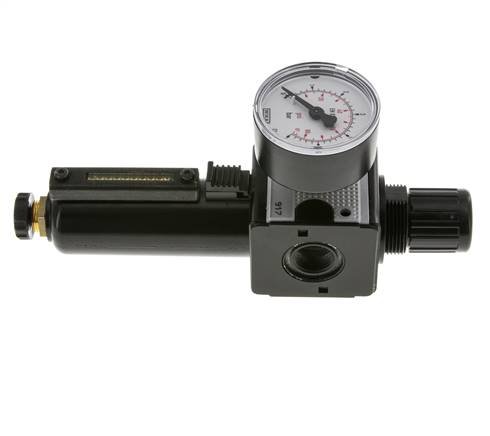Filter-Regulator G3/8'' 1600l/min 0.1-3.0bar/1-44psi Semi-Auto Metal Multifix 1