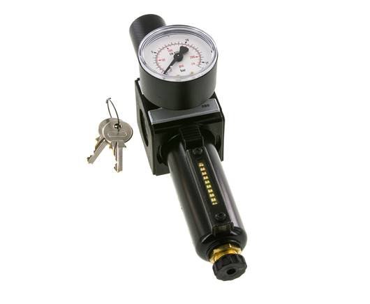 Filter-Regulator G3/8'' 1600l/min 0.5-10.0bar/7-145psi Semi-Auto Cilinder Vergrendeling Metaal Multifix 1