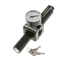 Filter-Regulator G3/8'' 1600l/min 0.5-16.0bar/7-232psi Semi-Auto Cilinderslot Metaal Multifix 1
