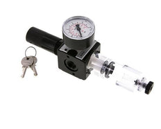 Filter-Regulator G3/8'' 1600l/min 0.2-6.0bar/3-87psi Semi-Auto Cilinderslot Polycarbonaat Multifix 1