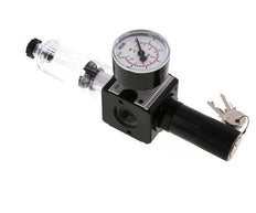 Filter-Regulator G3/8'' 1600l/min 0.1-3.0bar/1-44psi Semi-Auto Cilinderslot Polycarbonaat Multifix 1