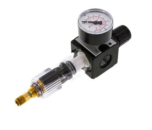 Filterregelaar G3/8'' 1600l/min 0.2-6.0bar/3-87psi Auto Polycarbonaat Multifix 1