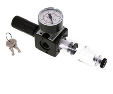 Filter-Regulator G3/8'' 1600l/min 0.1-3.0bar/1-44psi Semi-Auto Cilinderslot Polycarbonaat Multifix 1