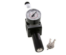 Filter-Regulator G3/8'' 1600l/min 0.1-3.0bar/1-44psi Semi-Auto Cilinderslot Polycarbonaat Multifix 1