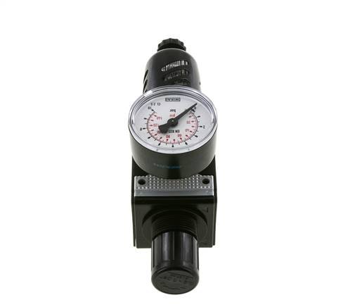 Filter-Regulator G3/8'' 1600l/min 0.2-6.0bar/3-87psi Semi-Auto Beschermende Kooi Polycarbonaat Multifix 1