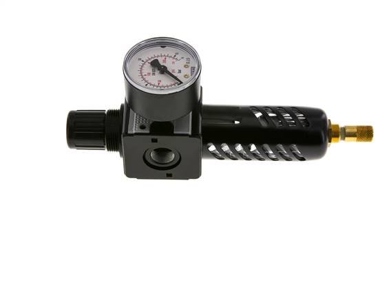 Filter-Regulator G3/8'' 1600l/min 0.5-10.0bar/7-145psi Auto Beschermende Kooi Polycarbonaat Multifix 1