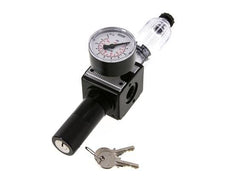 Filter-Regulator G3/8'' 1600l/min 0.2-6.0bar/3-87psi Semi-Auto Cilinderslot Polycarbonaat Multifix 1