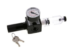 Filter-Regulator G3/8'' 1600l/min 0.2-6.0bar/3-87psi Semi-Auto Cilinderslot Polycarbonaat Multifix 1