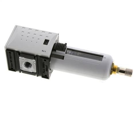 Filter 5microns G1/4'' 2200l/min Auto (Gesloten zonder druk) Polycarbonaat Futura 1