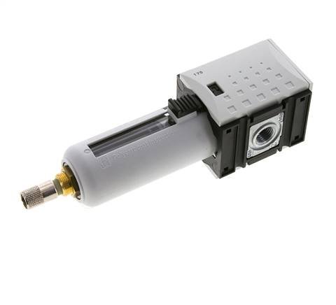Filter 5microns G1/4'' 2200l/min Auto (Gesloten zonder druk) Polycarbonaat Futura 1