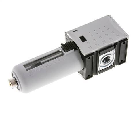 Actief koolstoffilter G1/4'' 470l/min zonder afvoer Polycarbonaat Futura 1