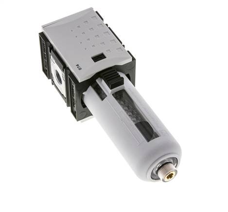 Actief koolstoffilter G1/4'' 470l/min zonder afvoer Polycarbonaat Futura 1