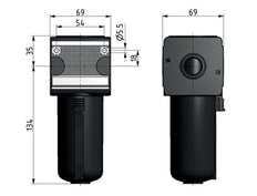 Geactiveerd Koolstoffilter G1/2'' 1500l/min Semi-Auto Metalen Multifix 2