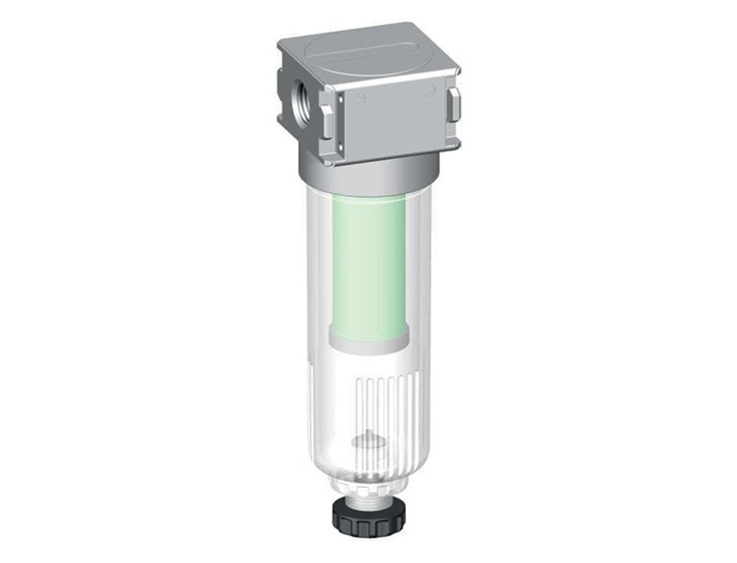 Microfilter 0.01micron G1/4'' 450l/min Semi-Auto Polycarbonaat Multifix 0