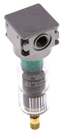 Microfilter 0.01micron G1/4'' 450l/min Auto Polycarbonaat Multifix 0