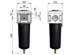 Microfilter 0.01micron G3/4'' 2600l/min Auto Metal Multifix 5