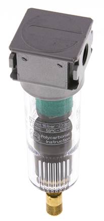 Microfilter 0.01micron G1/4'' 450l/min Auto Polycarbonaat Multifix 0