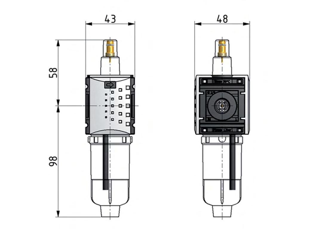 Micro Olie-Mist Smeertoestel G1/4'' Futura 0