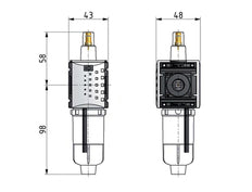Micro Olie-Mist Smeertoestel G1/4'' Futura 0