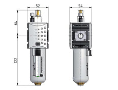 Smeermiddel G3/8'' Polycarbonaat Futura 1