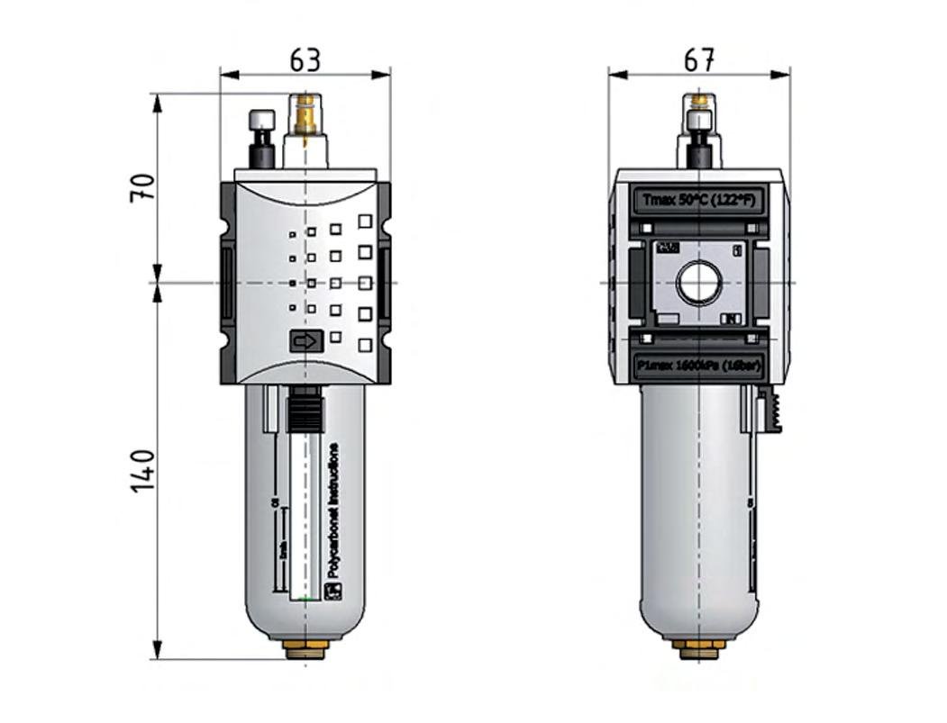 Smeermiddel G1/2'' Polycarbonaat Futura 2