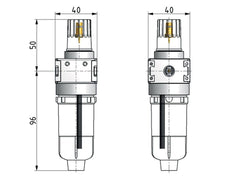 Micro Olie-Mist Smeertoestel G1/4'' Multifix 0