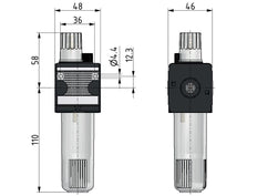 Micro Olie-Mist Smeertoestel G1/4'' Multifix 1